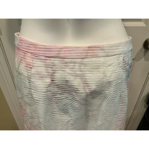 Katharine Kidd Pink & White Midi Paneled Skirt, Size 6 (US). NWT! $106.25 - Picture 7 of 9
